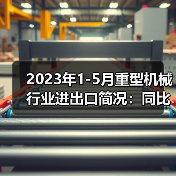 2023年1-5月重型机械行业进出口简况:同比增长23.43%(图1) 2023年1-5月重型机械行业进出口简况:同比增长23.43%(图1)