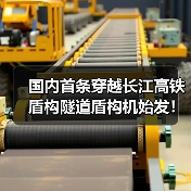 国内首条穿越长江高铁盾构隧道盾构机始发!(图1) 国内首条穿越长江高铁盾构隧道盾构机始发!(图1)