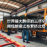 世界最大跨径的三塔空间缆地锚式悬索桥北塔成功封顶(图1) 世界最大跨径的三塔空间缆地锚式悬索桥北塔成功封顶(图1)