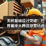 无桩基础设计突破!世界首座大跨度悬索桥通车(图3) 无桩基础设计突破!世界首座大跨度悬索桥通车(图3)