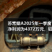 苏常柴A2025年一季度净利润为4372万元，较去年同期增长35%（图2）