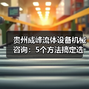 贵州成峰流体设备机械咨询：5个方法搞定选型与维护（图4）