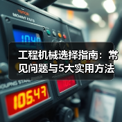 工程机械选择指南:常见问题与5大实用方法(图1) 工程机械选择指南:常见问题与5大实用方法(图1)